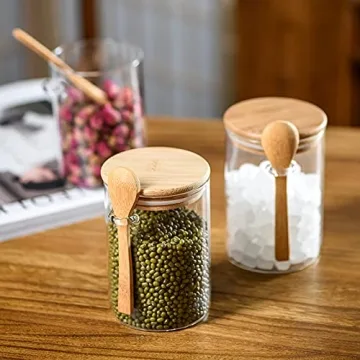Stylish Piscepio Glass Jar Containers for Kitchen Organization