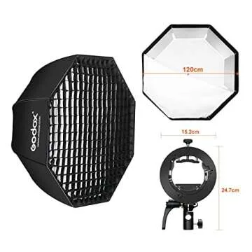 Godox 47inch Umbrella Octagon Softbox with Bracket