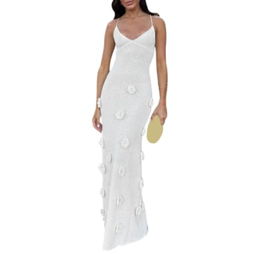 Faretumiya Crochet Maxi Dress - Versatile Beach Cover Up