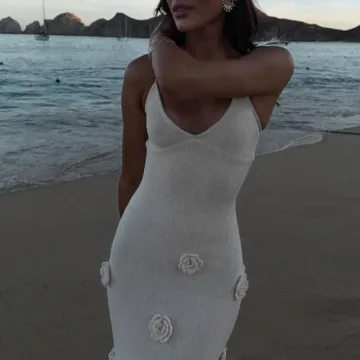 Faretumiya Crochet Maxi Dress - Versatile Beach Cover Up