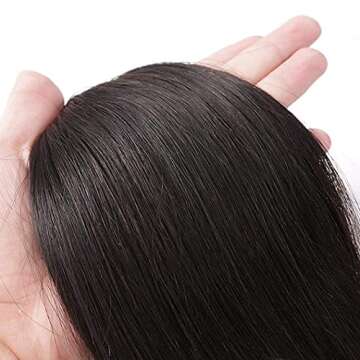 Grace Length Straight 1 Bundle Human Hair 30 Inch One Bundles Double Weft High Elasticity Hair Extensions 100% Unprocessed Brazilian Human Hair for Women (Natural Color)