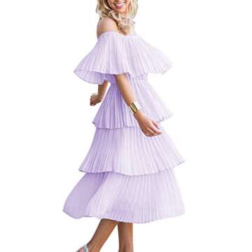 ETCYY Off The Shoulder Ruffles Summer Wedding Dress