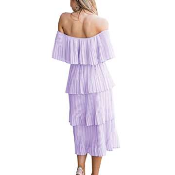 ETCYY Off The Shoulder Ruffles Summer Wedding Dress