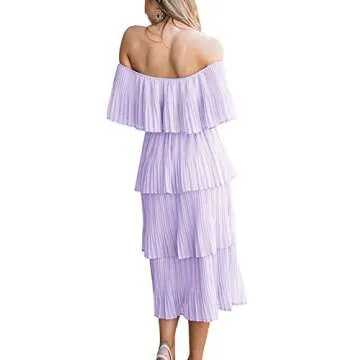 ETCYY Off The Shoulder Ruffles Summer Wedding Dress