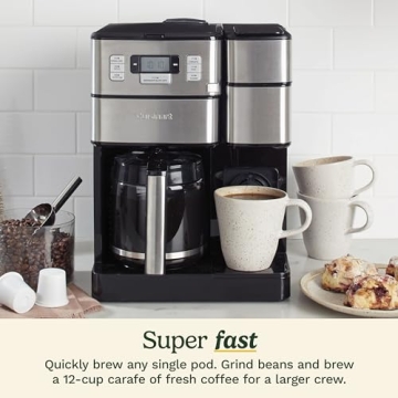 Cuisinart Grind and Brew Plus Coffee Maker for Home