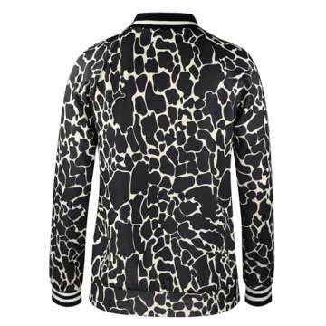 ECOWISH Women's Casual Floral Bomber Jacket - Lightweight & Stylish