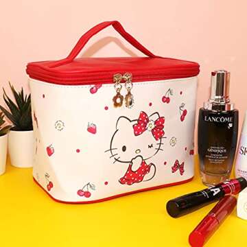 Cute Kitty Cosmetic Bag - Stylish Toiletry Travel Bag