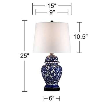 Stylish Regency Hill Asian Table Lamp - Handcrafted Elegance