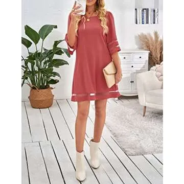 LookbookStore Women Casual Summer Dress Cranberry
