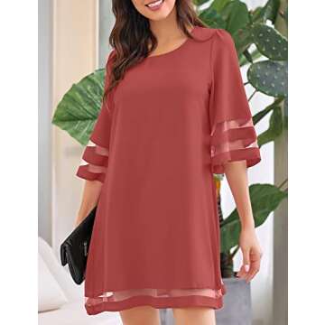 LookbookStore Women Casual Summer Dress Cranberry