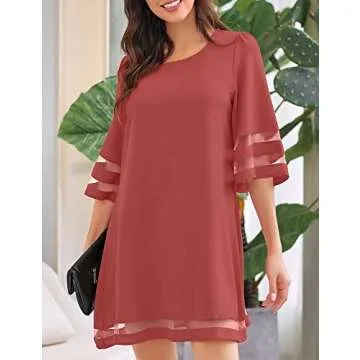 LookbookStore Women Casual Summer Dress Cranberry