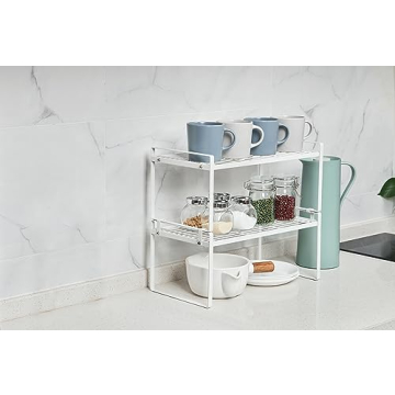 Shantton Stackable Kitchen Cabinet Organizer Rack
