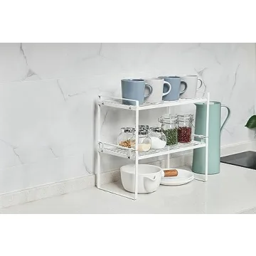 Shantton Stackable Kitchen Cabinet Organizer Rack