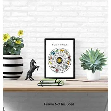 Vintage Zodiac Signs Wall Art Photo Poster Print - 8x10