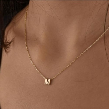 Initial Necklace - Personalized Gold Plated Jewelry for Women