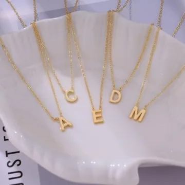 Initial Necklace - Personalized Gold Plated Jewelry for Women
