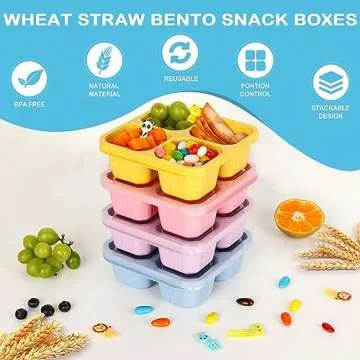 Versatile 6 Pack Snack Containers for Healthy Meals