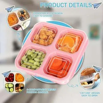 Versatile 6 Pack Snack Containers for Healthy Meals