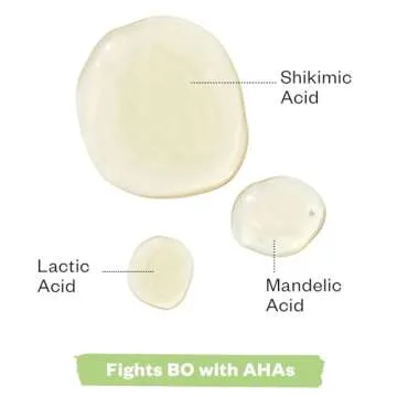 Kosas Chemistry Deodorant - Aluminium and Baking Soda Free + BO-Fighting AHA Serum that Exfoliates, Softens, and Nourishes the Skin, (Fragrance Free)