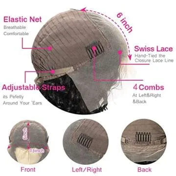 13x6 HD Lace Front Wigs for Black Women Deep Wave