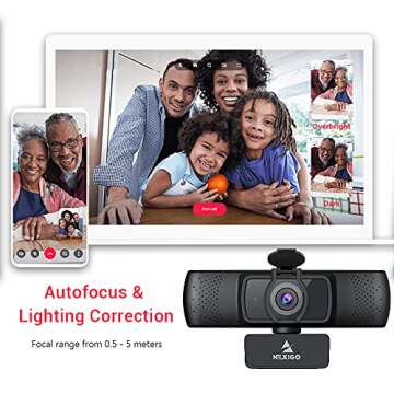 NexiGo N930P 1080P Streaming Business Webcam with Software, Microphone & Privacy Cover, AutoFocus, H...