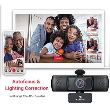 NexiGo N930P 1080P Streaming Business Webcam with Software, Microphone & Privacy Cover, AutoFocus, H...
