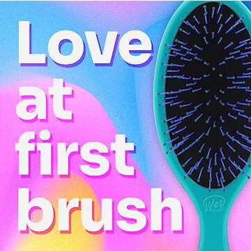 Wet Brush Thick Hair Detangling Brush, Teal - Ultra-Soft IntelliFlex Bristles Glide Through Tangles With Ease - Pain-Free Detangler for All Hair Types, Wet & Dry Hair