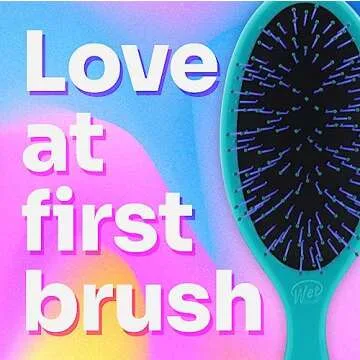 Wet Brush Thick Hair Detangling Brush, Teal - Ultra-Soft IntelliFlex Bristles Glide Through Tangles With Ease - Pain-Free Detangler for All Hair Types, Wet & Dry Hair