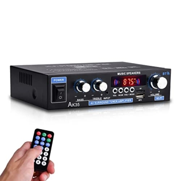 Daakro AK35 200W Bluetooth 5.0 Stereo Amplifier - HiFi Sound, USB/SD Input