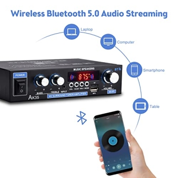 Daakro AK35 200W Bluetooth Stereo Amplifier with HiFi Sound