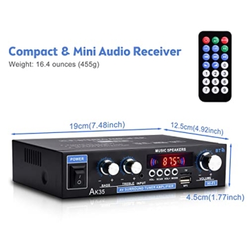 Daakro AK35 200W Bluetooth Stereo Amplifier with HiFi Sound