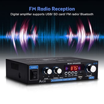 Daakro AK35 200W Bluetooth Stereo Amplifier with HiFi Sound