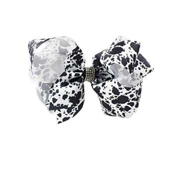 Cow Stria Big Bow Hair Clips Pin for Stylish Women