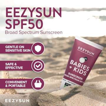 EEZYSUN SPF 50 Baby & Kids Mineral Sunscreen 3.3 FL OZ