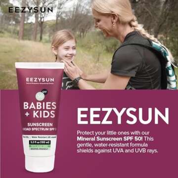 EEZYSUN SPF 50 Baby & Kids Mineral Sunscreen 3.3 FL OZ