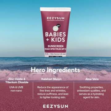 EEZYSUN SPF 50 Baby & Kids Mineral Sunscreen 3.3 FL OZ