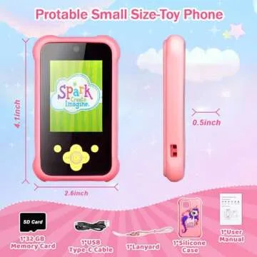 Fun Mini Toddler Phone for Girls - Learning Toy with Games