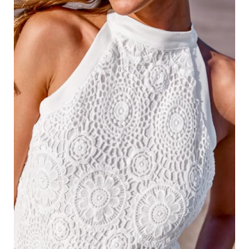 CUPSHE Women's Boho Lace Tank Top for Summer Style