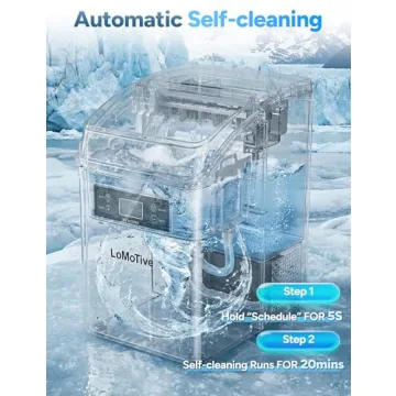 Efficient 45Lbs/Day LoMoTive Ice Maker for Parties