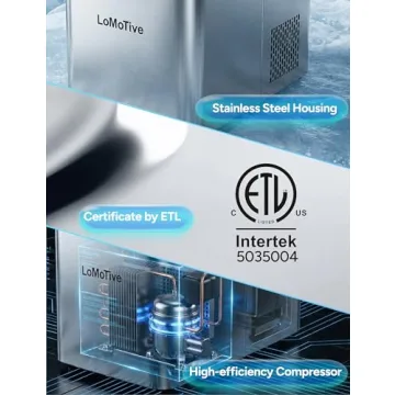 Efficient 45Lbs/Day LoMoTive Ice Maker for Parties
