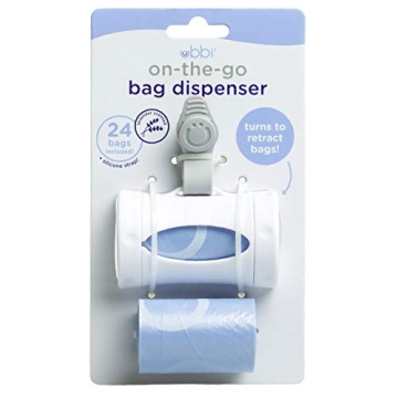 Ubbi Retractable Bag Dispenser for Diaper Changes On-the-Go
