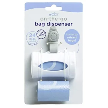 Ubbi Retractable Bag Dispenser for Diaper Changes On-the-Go