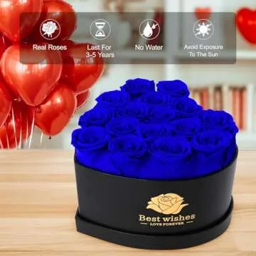 Preserved Rose Gifts for Her in Heart Box