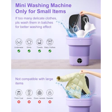 Portable Washing Machine, 16L Mini Foldable Washer for Travel