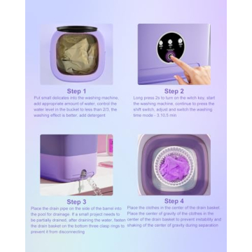 Portable Washing Machine, 16L Mini Foldable Washer for Travel