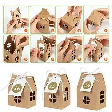 GWHOLE 24Pcs Advent Calendar - Christmas Treat Boxes