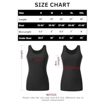 AMVELOP Tank Tops for Women Built in Bra Cotton Shelf Bra Tanks Layering Undershirts 2-3 Pack