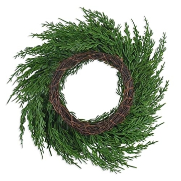 12" Premium Faux Cedar Wreath for Year-Round Decor