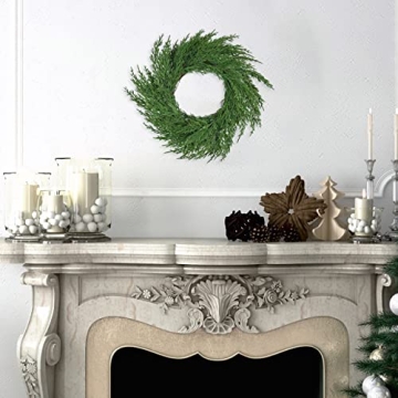 12" Premium Faux Cedar Wreath for Year-Round Decor