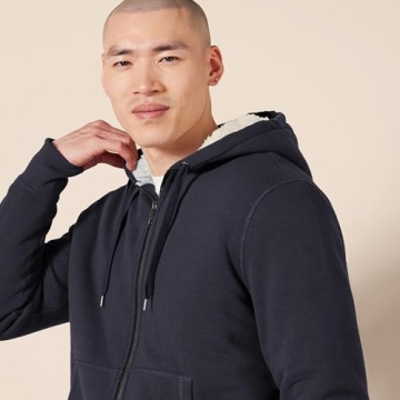 Shop Cozy Amazon Essentials Sherpa-Lined Hoodie for Men